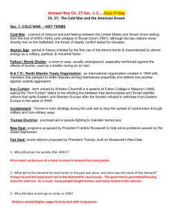 Answer Key Ch. 27 Sec. 1