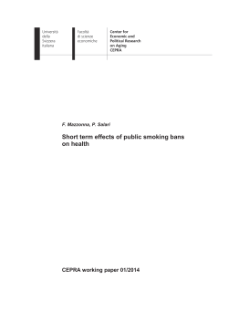 Short term effects of public smoking bans on health - USI