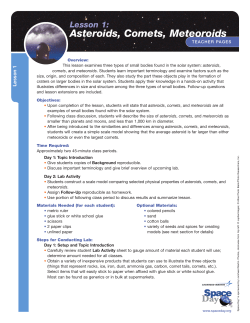 Asteroids, Comets, Meteoroids