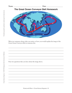 The Great Ocean Conveyor Belt Homework