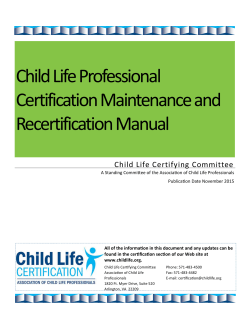 Recertification Manual