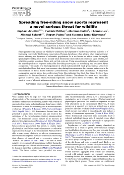 Spreading free-riding snow sports represent a novel serious threat