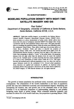 MODELING POPULATION DENSITY WITH NIGHT