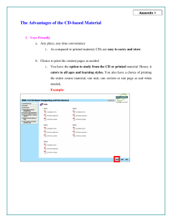 The Advantages of the CD-based Material