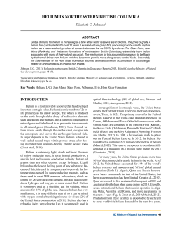 helium in northeastern british columbia