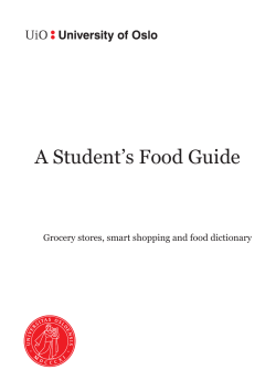 A Student`s Food Guide