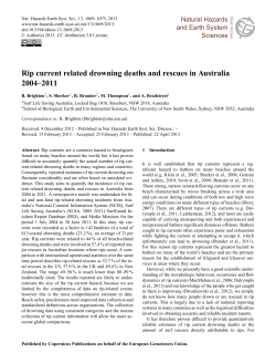 Rip current related drowning deaths and rescues in