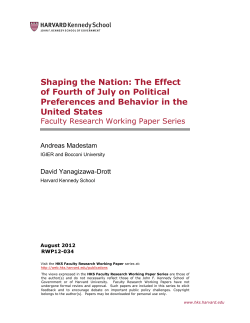 Shaping the Nation: The Effect of Fourth of July on Political