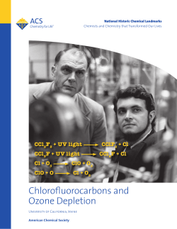 Chlorofluorocarbons and Ozone Depletion