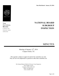 minutes - The National Board of Boiler and Pressure Vessel Inspectors