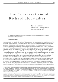 The Conservatism of Richard Hofstadter