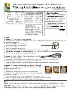 470-SG Alginate Mixing Guide - Accu-Cast