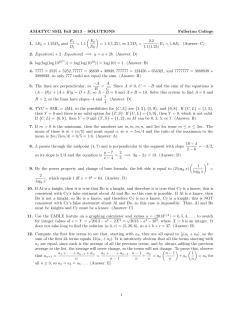 Solutions - Fullerton College Math Events