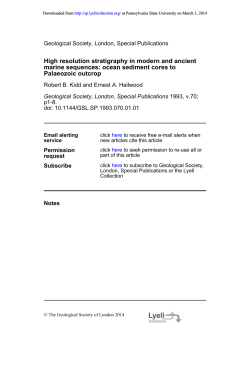 Palaeozoic outcrop marine sequences: ocean sediment cores to