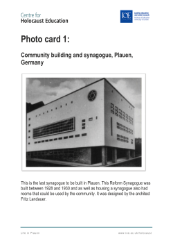 Photo card 1 - Centre for Holocaust Education