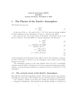 1 The Physics of the Earth`s Atmosphere