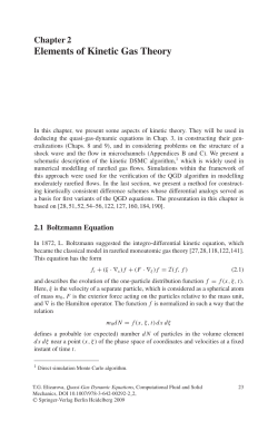 Elements of Kinetic Gas Theory
