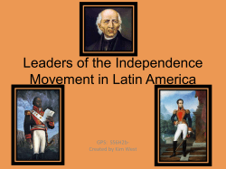 Leaders of the Independence Movement in Latin America
