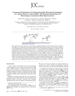 Unexpected Synthesis of Conformationally Restricted Analogues of