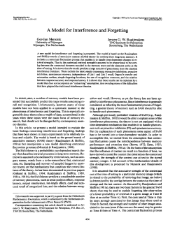 A Model for Interference and Forgetting