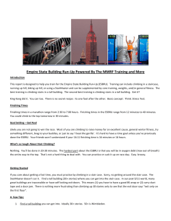 Empire State Building Run-‐Up Powered By The MMRF Training