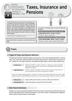 Taxes, Insurance and Pensions