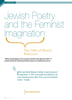 Jewish Poetry and the Feminist Imagination