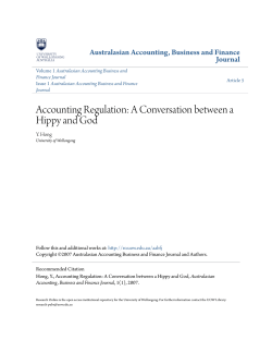 Accounting Regulation: A Conversation between