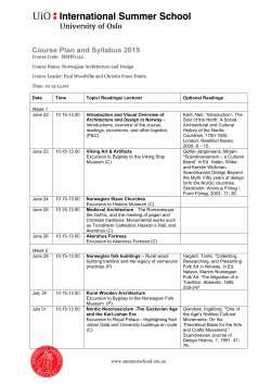 course plan and reading list