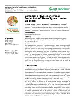 Comparing Physicochemical Properties of Three Types