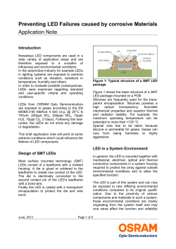 Preventing LED Failures caused by corrosive Materials Application