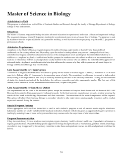Master of Science in Biology