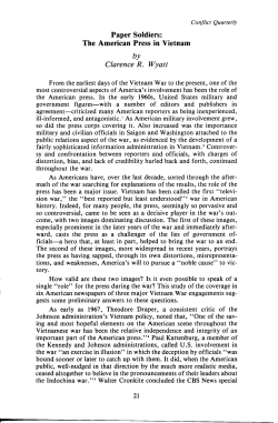 Paper Soldiers: The American Press in Vietnam by Clarence R. Wyatt