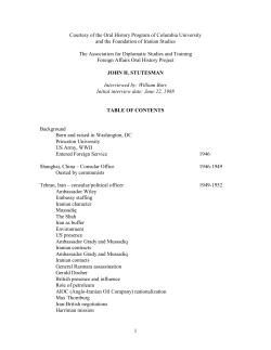 1 Courtesy of the Oral History Program of Columbia University and