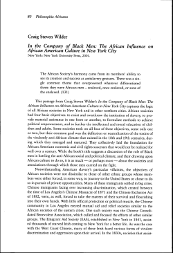 In The Company of Black Men