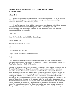 HISTORY OF THE DECLINE AND FALL OF THE ROMAN EMPIRE