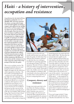 Haiti - a history of intervention, occupation and resistance