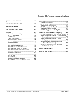 Chapter 23: Accounting Applications