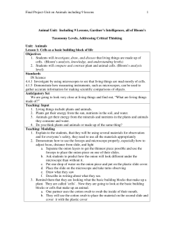 Final Project-Unit on Animals including 9 lessons 1 Animal Unit