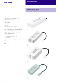NiCd Battery pack 1.6 – 4.5 Ah
