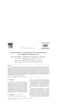 Simple method for immobilization of bio