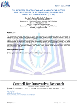 Online Hotel Reservation and Management System for the College