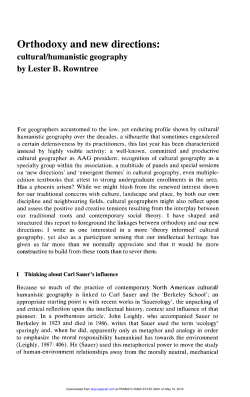 Orthodoxy and new directions