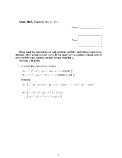 Math 2163, Exam II, Mar. 12, 2013