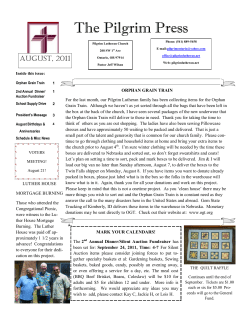 The Pilgrim Press - Pilgrim Lutheran Church