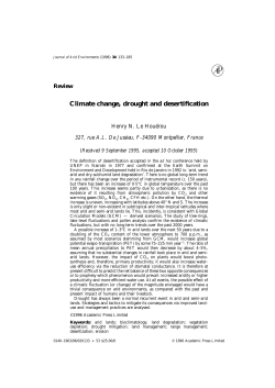 Climate change, drought and desertification