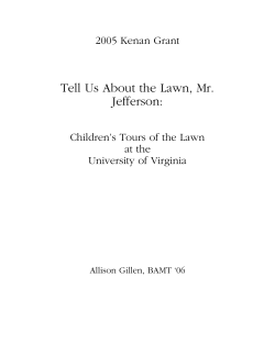 Tell Us About the Lawn, Mr. Jefferson