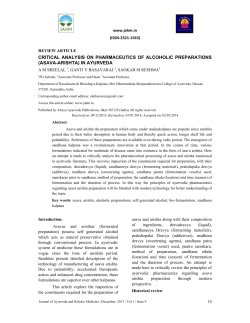 Print this article - Journal of Ayurveda and Holistic Medicine