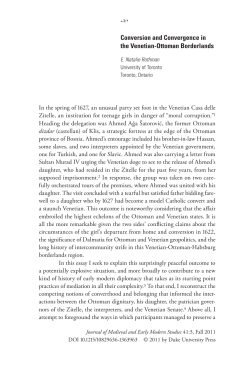 Conversion and Convergence in the Venetian- Ottoman