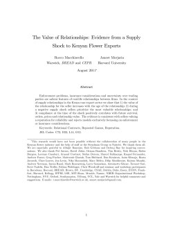 The Value of Relationships: Evidence from a Supply Shock to